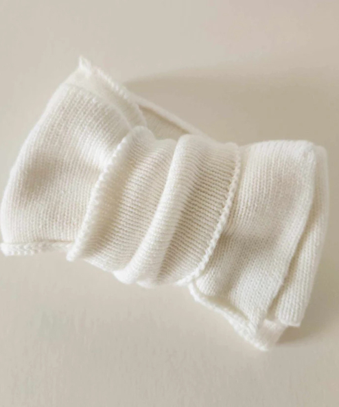 KNIT TOPKNOT HEADBAND - MARSHMALLOW