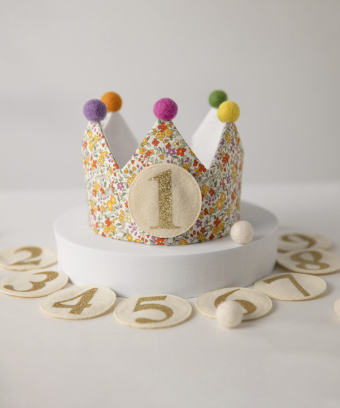 🌸 CUSTOM FLORAL CROWN COLLECTION – ROUND NUMBER STICKERS & STAR EDITION